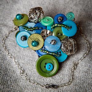 Green and Blue Vintage Necklace